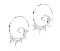 Unique Designed With CZ Stone Silver Hanging Earring STS-5580